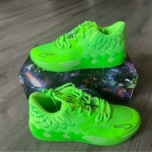 PUMA MB.01 Low Volt/Green Gecko LaMELO BALL Men SZ 13 376941-07 Basketball Shoes